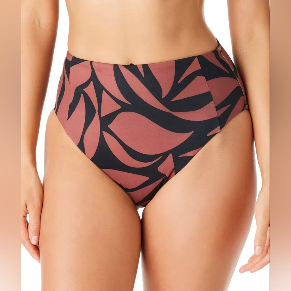 NEW Sanctuary Animal Print High-Waisted Bikini Bottom Swimsuit Size Medium NEW